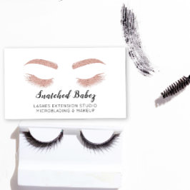 Microblade Makeup Eyelash Extension QR Code Weiß Visitenkarte