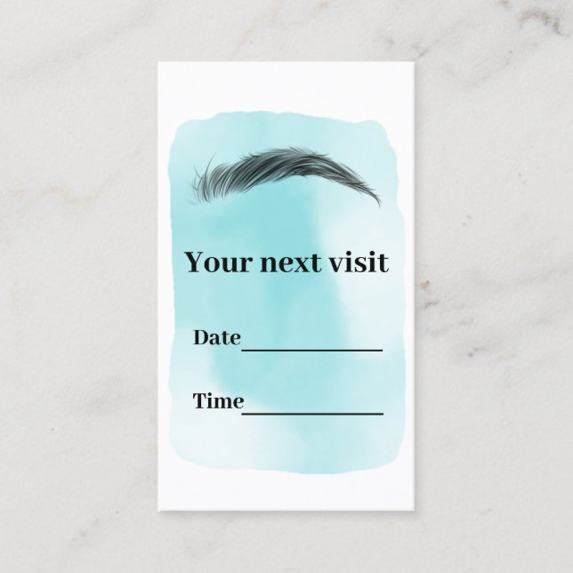 Microblading Brows Salon Terminkarte (Vorderseite)