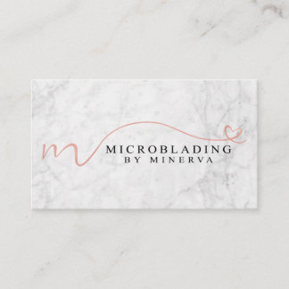 Microblading durch Minerva Visitenkarte