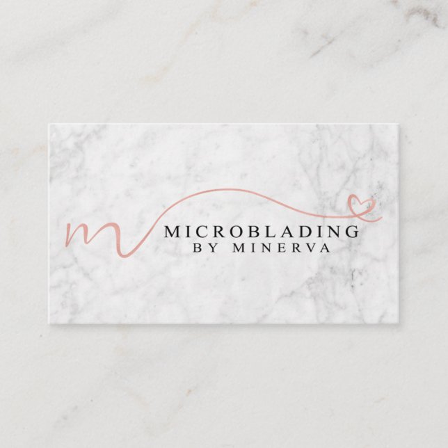 Microblading durch Minerva Visitenkarte (Vorderseite)