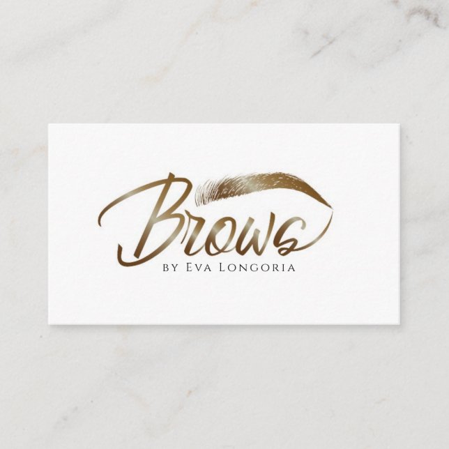 Microblading, Eyebrow Threading und Waxing Service Visitenkarte (Vorderseite)