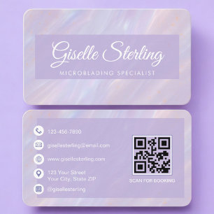 Microblading-Iridescent-QR-Code-Professional Visitenkarte