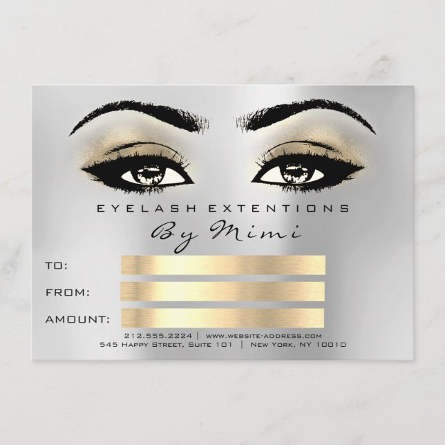 Microblading Lashes Makeup Artist Certificate Gift (Vorderseite)