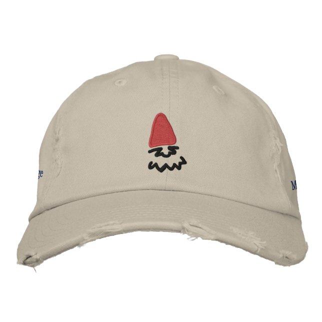 Micrognome Hat (Light) Bestickte Baseballkappe (Vorderseite)