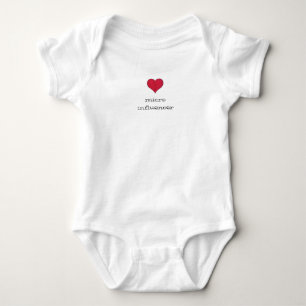 MicroInfluencer Baby-Körper-Anzugs-Rot-Herz Baby Strampler