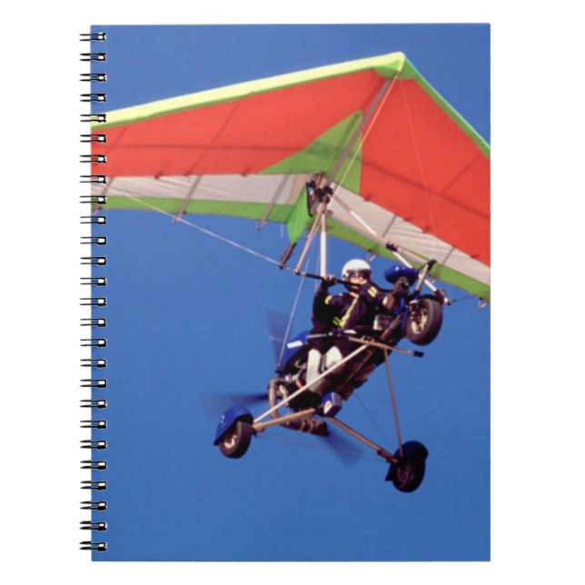 Microlight Flying in Sky, Western Cape Notizblock (Vorderseite)
