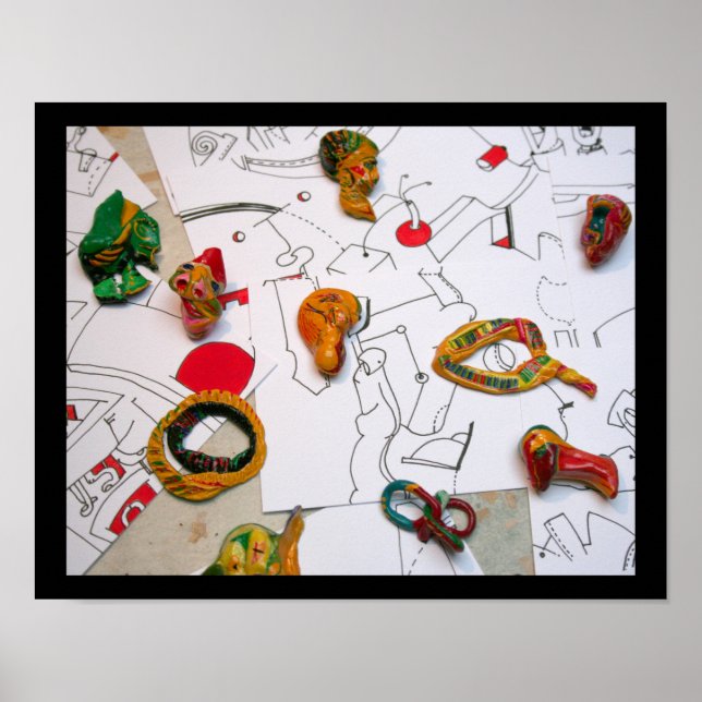 Micromanethiques Installation sur dessins Poster (Devant)