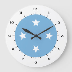 Micronesian flag clocks große wanduhr