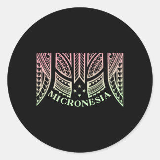 Micronesisch Chuuuk Yap Kosrae und Pohnpei Runder Aufkleber