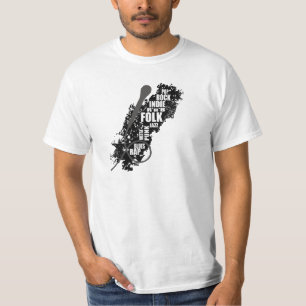Microphone et styles de musique T-shirt