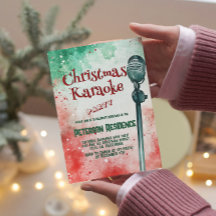 Microphone Green und Red Christmas Karaoke Party