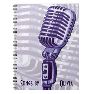 Microphone vintage Livre Lyrique Personnalisé
