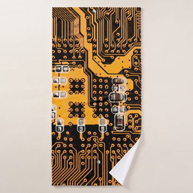 Microschéma texture illustration puce, micro, back (Serviette de bain)