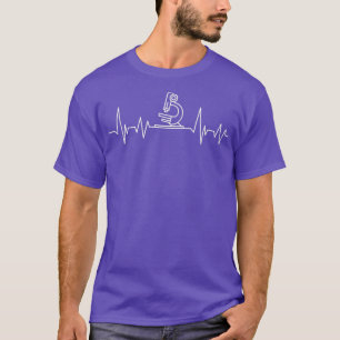 Microscope Heartbeat EKGMicrobiologe Chemist Mic T-Shirt