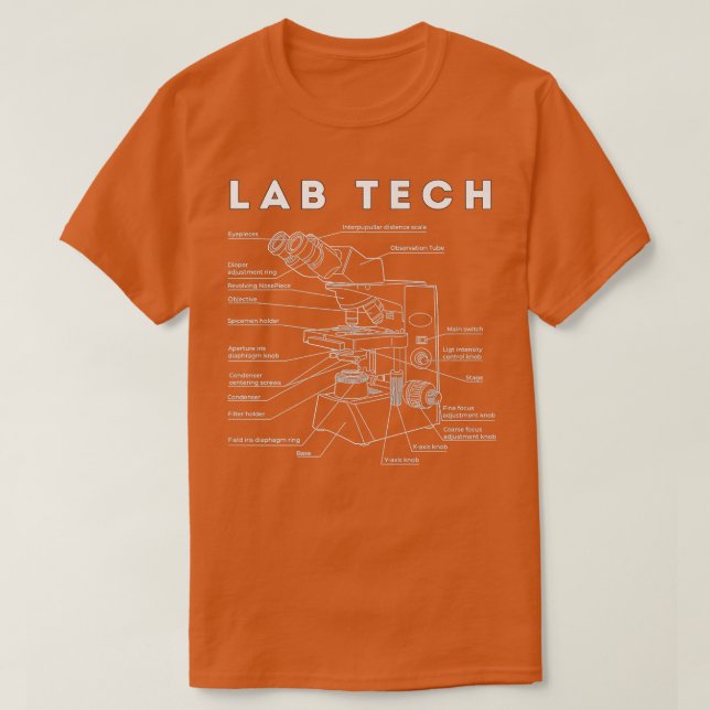 Microscope Science Technician Labrador Technician  T-Shirt (Design vorne)