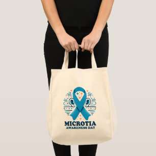 Microtia Awareness National Day Oar Blue Ribbon Tragetasche