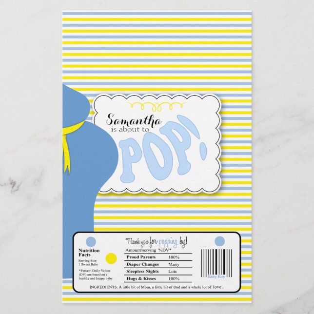 Microwave Popcorn Bag Wrapper Flyer (Vorne)