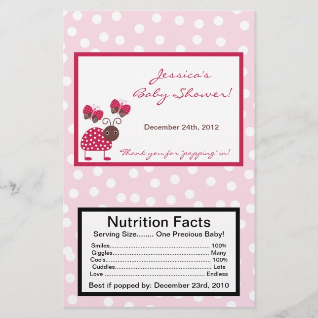 Microwave Popcorn Wrapper Berry Garden Lady Bug (Vorderseite)