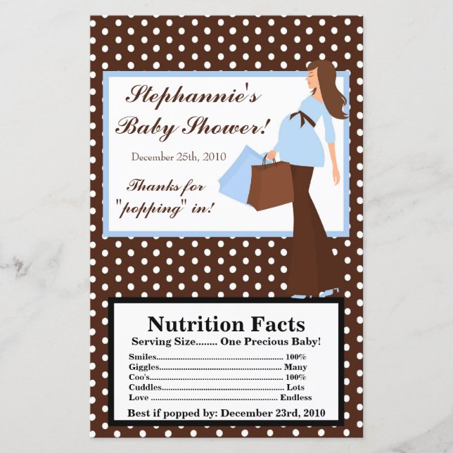 Microwave Popcorn Wrapper Blue Mod Mama Polka Dots (Vorderseite)