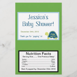 Microwave Popcorn Wrapper Blue Sea Turtles Flyer