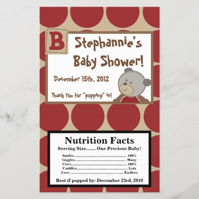 Microwave Popcorn Wrapper Cocalos Buttons Flyer (Vorne)