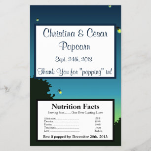 Microwave Popcorn Wrapper Fireflies und Mason Jars Flyer