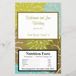 Microwave Popcorn Wrapper Floral Burst Flyer