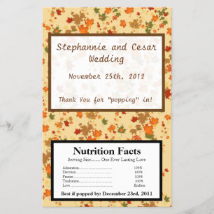 Microwave Popcorn Wrapper Foliage Branch Flyer