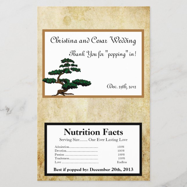 Microwave Popcorn Wrapper Geisha Flyer (Vorne)