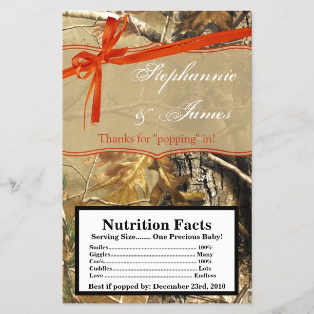 Microwave Popcorn Wrapper Hunters Camoflouge Camou Flyer (Vorne)