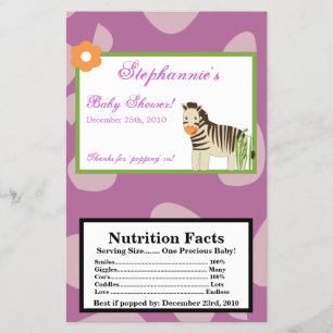 Microwave Popcorn Wrapper Jacana Lila Tiere Flyer