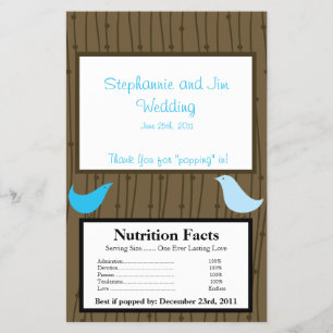 Microwave Popcorn Wrapper Love Birds Flyer