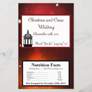 Microwave Popcorn Wrapper Maroon marokkanische Lat Flyer