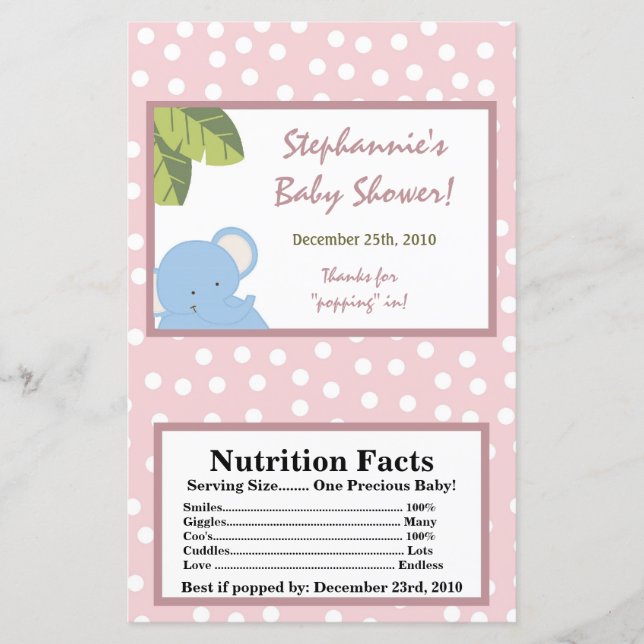 Microwave Popcorn Wrapper Safari Jungle Elephant (Vorderseite)