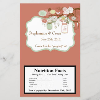 Microwave Popcorn Wrapper Spring Floral Mason Jars