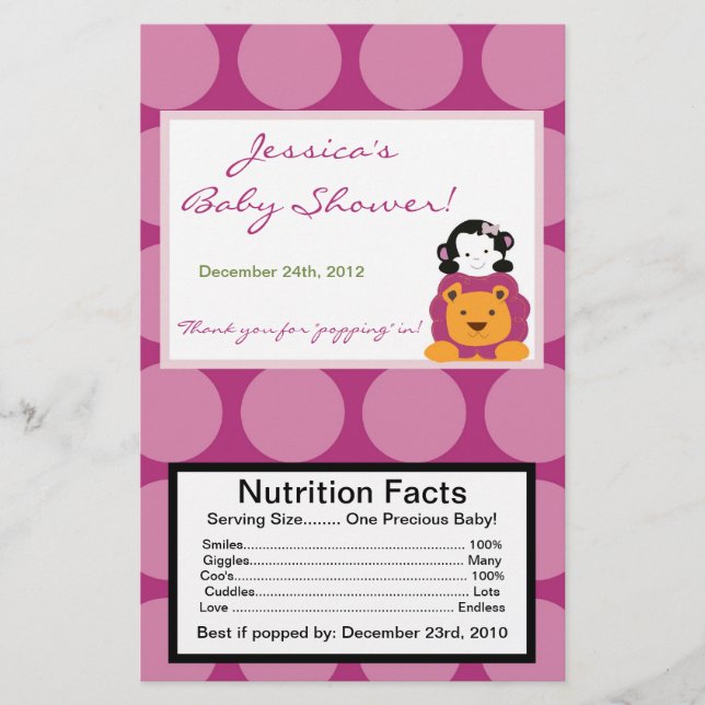 Microwave Popcorn Wrapper Sweet Safari (Vorderseite)