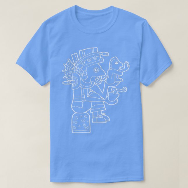 Mictlantecuhtli Gott des Todes Azteken Gott der Ma T-Shirt (Design vorne)