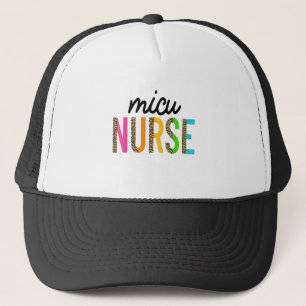 MICU Nurse Medical Intensive Care Unit Leopard Pri Truckerkappe