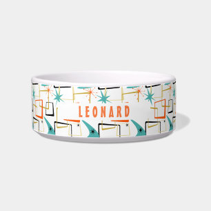 Mid-Century-Atomic-Age-funky-Quadrate mit Namen Napf