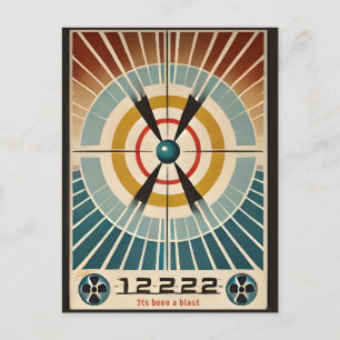 Mid Century Atomic Age Kunst Es War Ein Knall Postkarte