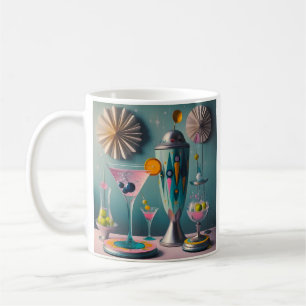 Mid Century Atomic Futuristische Cocktail-Zeit Kaffeetasse