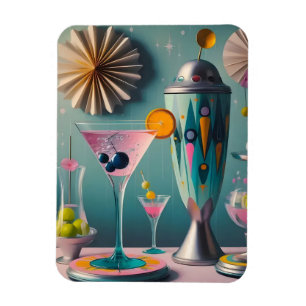 Mid Century Atomic Futuristische Cocktail-Zeit Magnet