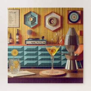 Mid-Century-Atomic-Retro-Futuristische-Partyraum