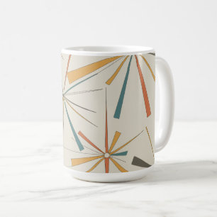 Mid Century Atomic Starburst Geometrisch Retro Kaffeetasse