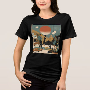 Mid Century California Vibes Martini Tanzparty Tri-Blend Shirt