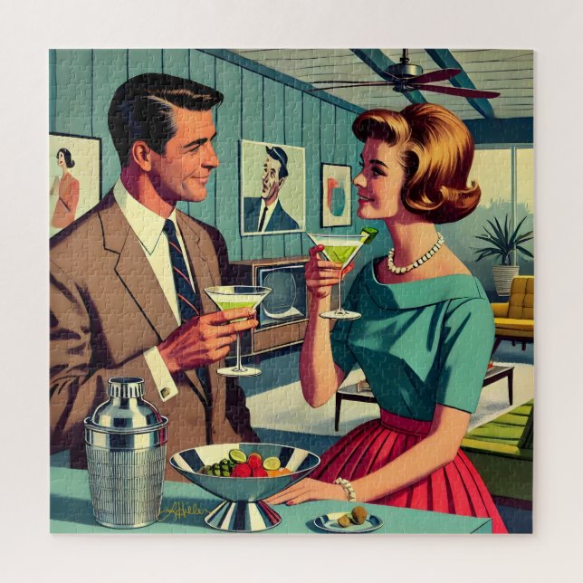 Mid Century Cocktail Party Couples - House Warming (Vertikal)