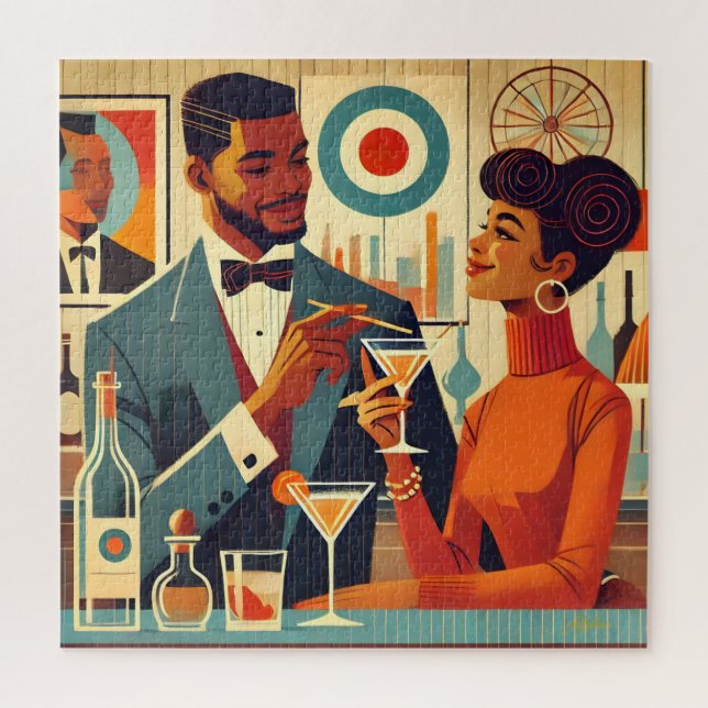 Mid Century Cocktail Party Couples - Soirée Hosts (Vertikal)