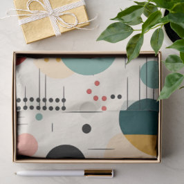 Mid century colorful geometric pattern seidenpapier