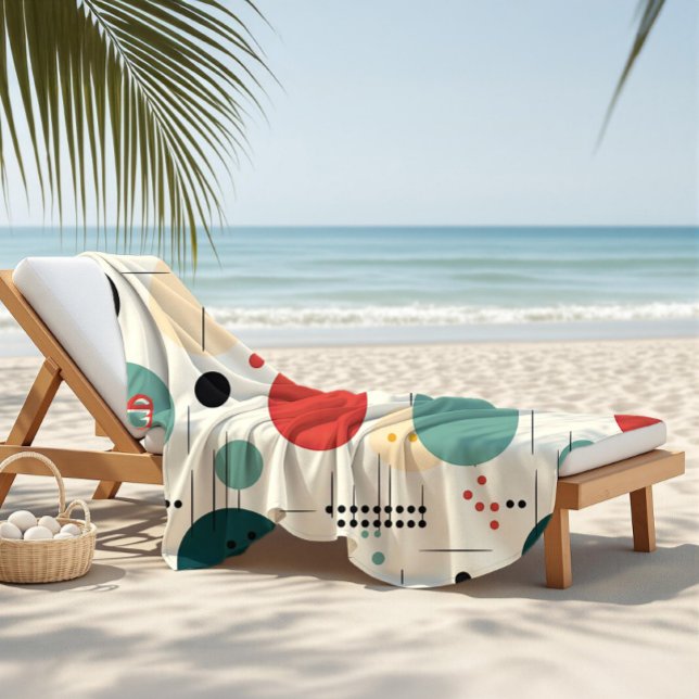 Mid century colorful geometric pattern strandtuch (Von Creator hochgeladen)