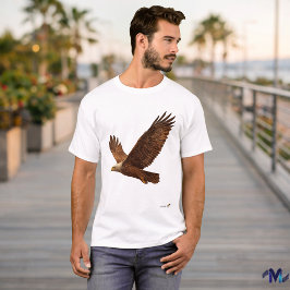 Mid Century Eagle | Retro Vintage Flying Bird Art T-Shirt
